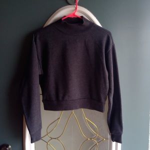 Grey Sweater Crop Top